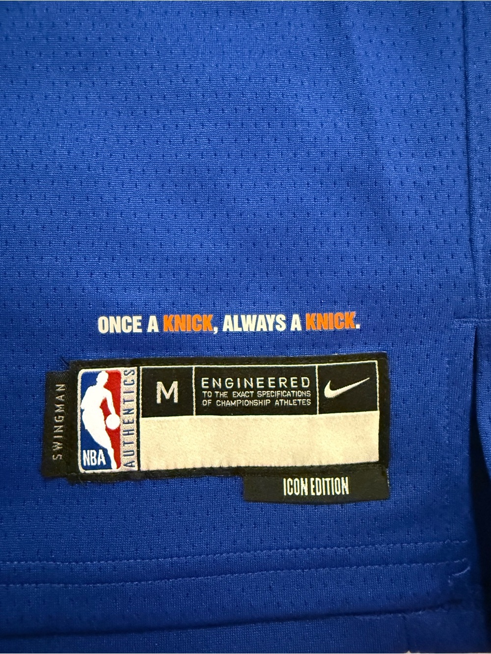 Nike Knicks Royal Blue and Orange Basketball Jersey #32 - Picture 8 of 9